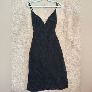 OhPolly black beaded mini dress